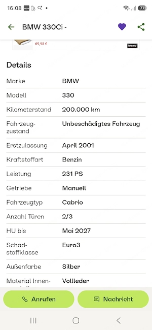 Bmw 330 ci Cabrio e46  Bild 3