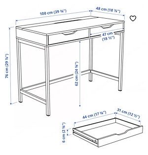 Schreibtisch klein von Ikea Bild 2