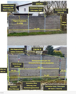 Gartenzaun Gesamtlänge 9,90m Bild 3