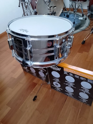 Pearl Export Metall Stahl snare drum 14 zoll Bild 4
