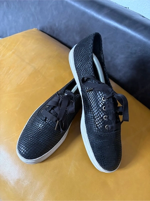 Keds LED Sneaker Gr 39, Echtleder Kroko-Optik schwarz