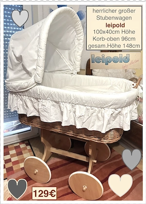 Stubenwagen Gehschule Beistellbett Wiege Reisebett... Bild 2