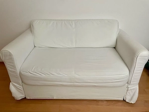 IKEA EKTORP 2er-Schlafsofa   Bettsofa   ausziehbar   weiß Bild 2