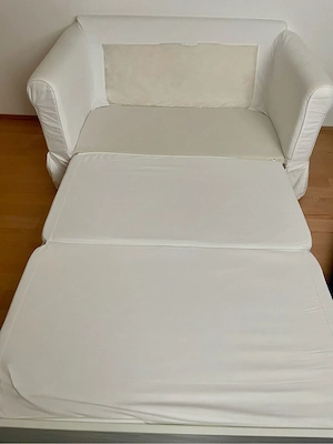 IKEA EKTORP 2er-Schlafsofa   Bettsofa   ausziehbar   weiß Bild 3