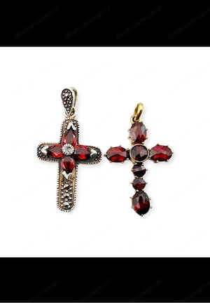 Stein Garnet-Silber- Anhänger, 2 teiliges Schmuckset Bild 4