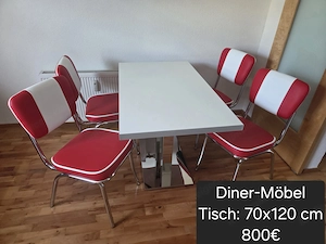 Diner Möbel inkl. Tisch Bild 2