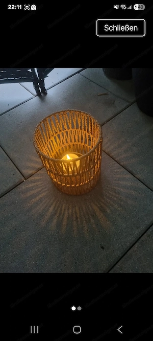 Laterne (metall & jute)  Bild 2