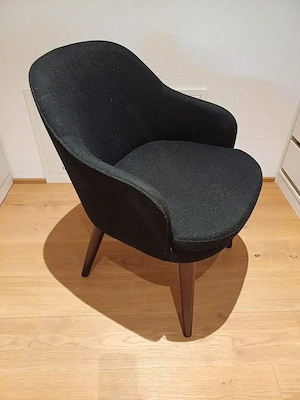 Stuhl mit Sitzkissen, Stoff Loden, zu verkaufen 