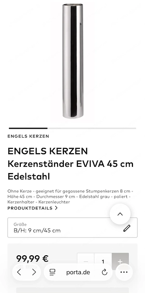 ENGELS KERZEN Kerzenständer Edelstahl glänzend NEU  Bild 7