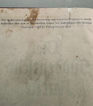 altes Kochbuch 1938