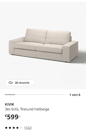 :  IKEA Set: KIVIK 3er + 2er Sofa + 2 REMSTA Sessel | Top Zustand | 10 J. Garantie Bild 6