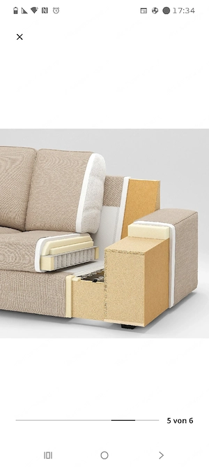 :  IKEA Set: KIVIK 3er + 2er Sofa + 2 REMSTA Sessel | Top Zustand | 10 J. Garantie Bild 10