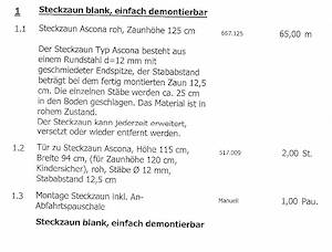 Steckzaun metal, roh. 125cm hoch, 65m lang, 2 Türen. Bild 6