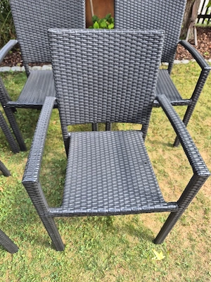 6 Rattanstühle  Samara    Schwarz   inkl. Polster Bild 3
