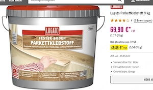 Parkettkleber, Parkettbrettchen und Sockelleiste  Bild 4