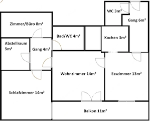 Frastanz: teilsanierte, ruhig und zentral gelegene 3,5Zimmer WHG mit überdachtem Aussichtsbalkon Bild 7