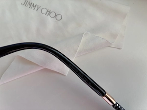 Original Jimmy Choo Sonnenbrille in schwarz mit Etui und Putztuch Bild 4