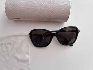Original Jimmy Choo Sonnenbrille in schwarz mit Etui und Putztuch Bild 3