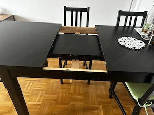 Esstisch ausziehbar, schwarz  Bild 2