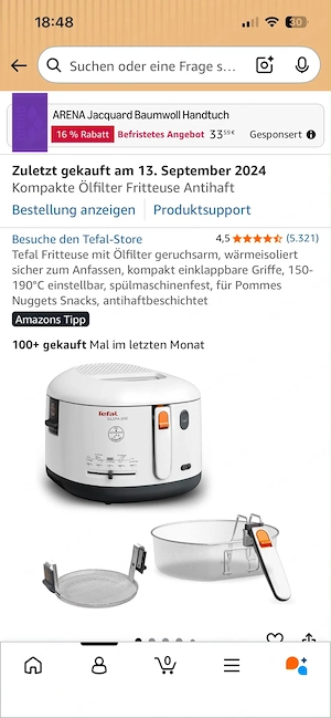Fritteuse von Tefal neu