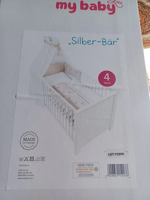 Gitterbett-Set "Silber-Bär"