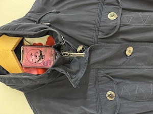 Jacke F"rieda & Freddies" kurz   blau   mit Gürtel   Gr. S Bild 2