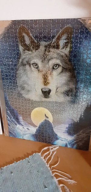 Leuchtpuzzle mit Glasrahmen
