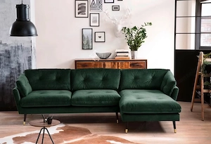 Sofa mit Recamiere   guter gebrauchter Zustand Bild 2