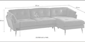 Sofa mit Recamiere   guter gebrauchter Zustand Bild 3