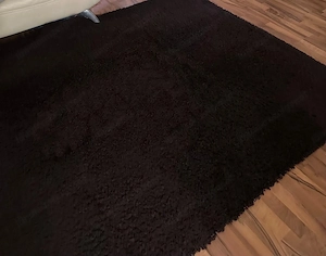 großer Shaggy Teppich dunkelbraun Bild 2