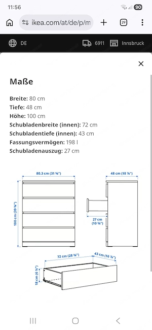 Ikea Malm Kommode 4 Schubladen Bild 4
