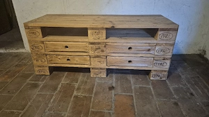 Paletten-Sideboard   TV-Board mit Schubladen   2 Stück verfügbar Bild 3