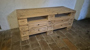 Paletten-Sideboard   TV-Board mit Schubladen   2 Stück verfügbar Bild 2