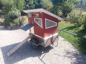 Hühnerstall fahrbar (inkl automatischer Hühnerklappe)