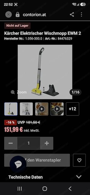 Kärcher Elektrischer Wischmopp