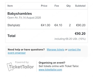 2 Tickets für Babyshambles - Poolbar Festival am Freitag abzugeben Bild 2