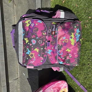 Schultasche, Turnsack Rucksack, Reise-Rollkoffer, Rollerblades mit LED Lichter Bild 2