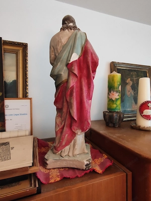 Herzjesu Gips Figur alt Bild 3