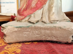 Herzjesu Gips Figur alt Bild 4