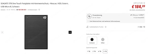 5TB externe Festplatte Seagate One Touch neuwertig schwarz Bild 6