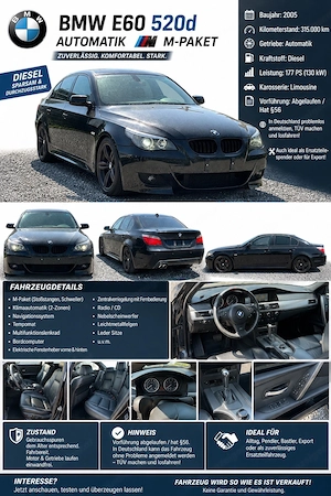 Bmw E60 520d Aut. M Paket Bild 5