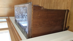 Antike Kommode   Truhe mit geschnitzter Front   ca. 113   54   90 cm Bild 5