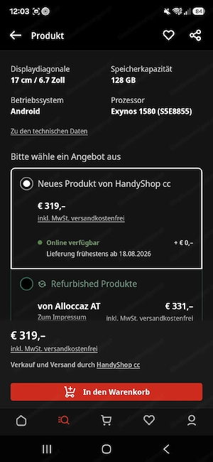 Samsung A56 Awesome Graphite 128 GB WIE NEU!! Bild 2