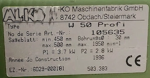 Brennholz Wippsäge ALKO W50 Profi Bild 3