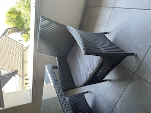 Sitzgruppe Rattan schwarz  Bild 3