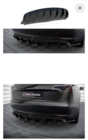 Tesla Model 3 maxton Frontlippe u. Diffusor Bild 2