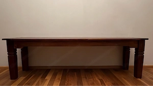 Massiver Esstisch mit passender Bank   sehr guter Zustand Bild 5