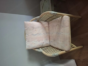 Bequemer Rattansruhl, Ecken mit Leder verarbeitet, sehr hochwertig Bild 2