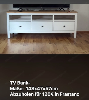 TV Kästchen weiß Holz Bild 2