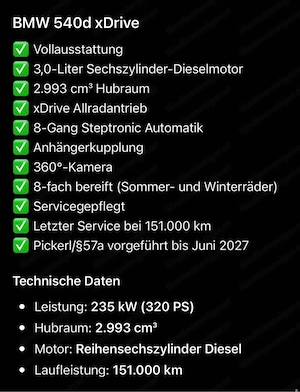 Bmw 540d xdrive M Sport Bild 3